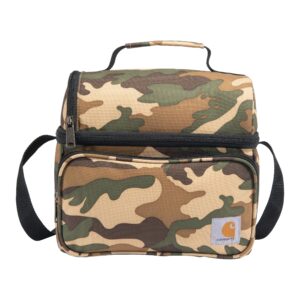 carhartt insulated 12 can two compartment lunch cooler, camo, one size