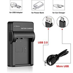 Venwo 2 Pack EN-EL10 Battery and Micro USB Charger Compatible with Nikon Coolpix S60, S80, S200, S205, S210, S220, S230, S500, S510, S520, S570, S600, S700, S3000, S4000 Digital Cameras, MH-63 Charger