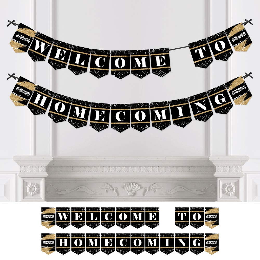 Big Dot of Happiness Hoco Dance - Homecoming Bunting Banner - Party Decorations - Welcome to Homecoming