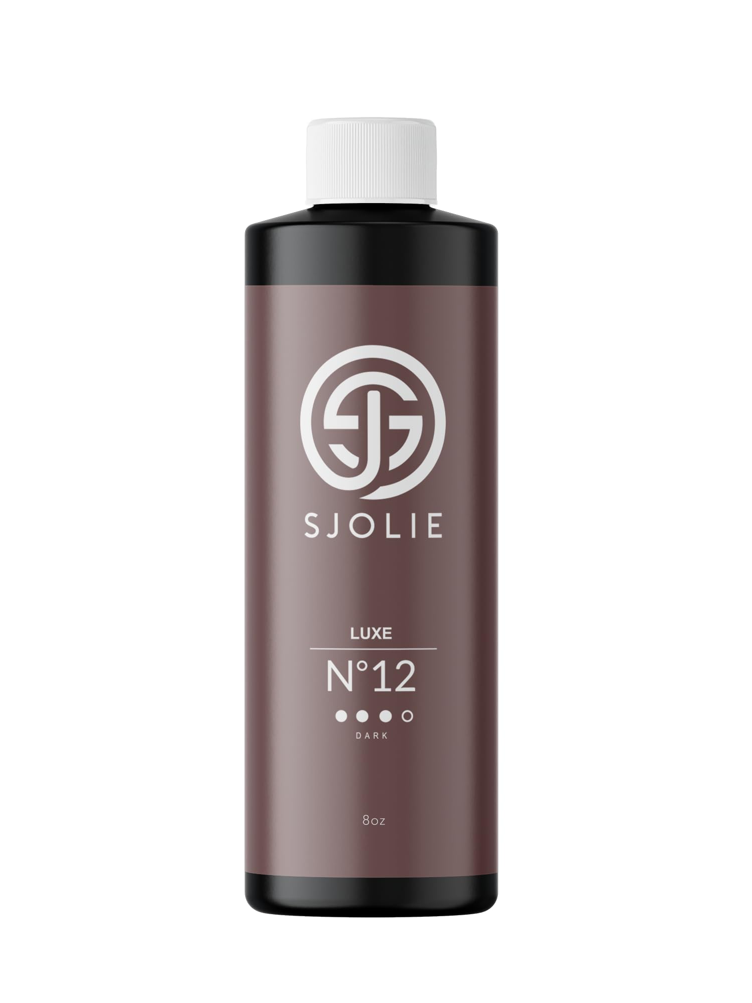 SJOLIE Spray Tan Solution - Luxe 12 - Violet Based Dark Blend | Sunless Tanning Solution for Deep, Dark Bronze Finish, All Natural (8oz)