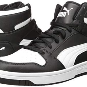 PUMA Men's REBOUND LAYUP Sneaker, Puma Black-Puma White, 10.5