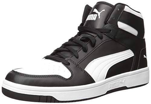 PUMA Men's REBOUND LAYUP Sneaker, Puma Black-Puma White, 10.5