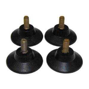 JL Missouri Parts 4X 3/8" #8-32 Screw in 1" Rubber Suction Cups, 5/16" Tall, Made in USA Isolator Foot