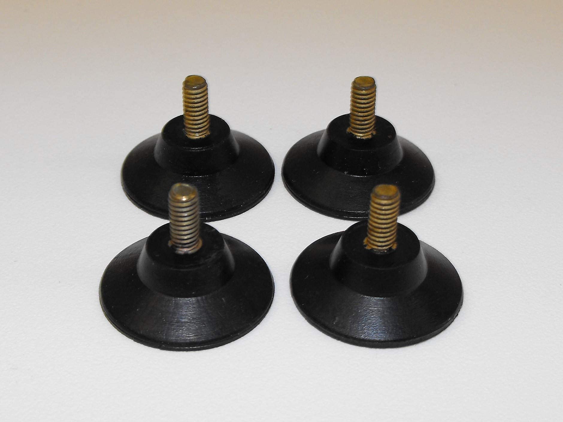 JL Missouri Parts 4X 3/8" #8-32 Screw in 1" Rubber Suction Cups, 5/16" Tall, Made in USA Isolator Foot