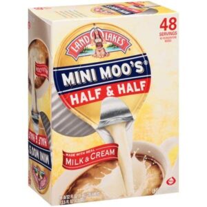1-land o lakes mini moo`s half & half 48-single serve dairy creamers