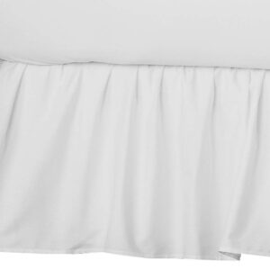 American Baby Company Ultra Soft Microfiber Ruffled Porta/Mini-Crib Skirt, White, for Boys and Girls