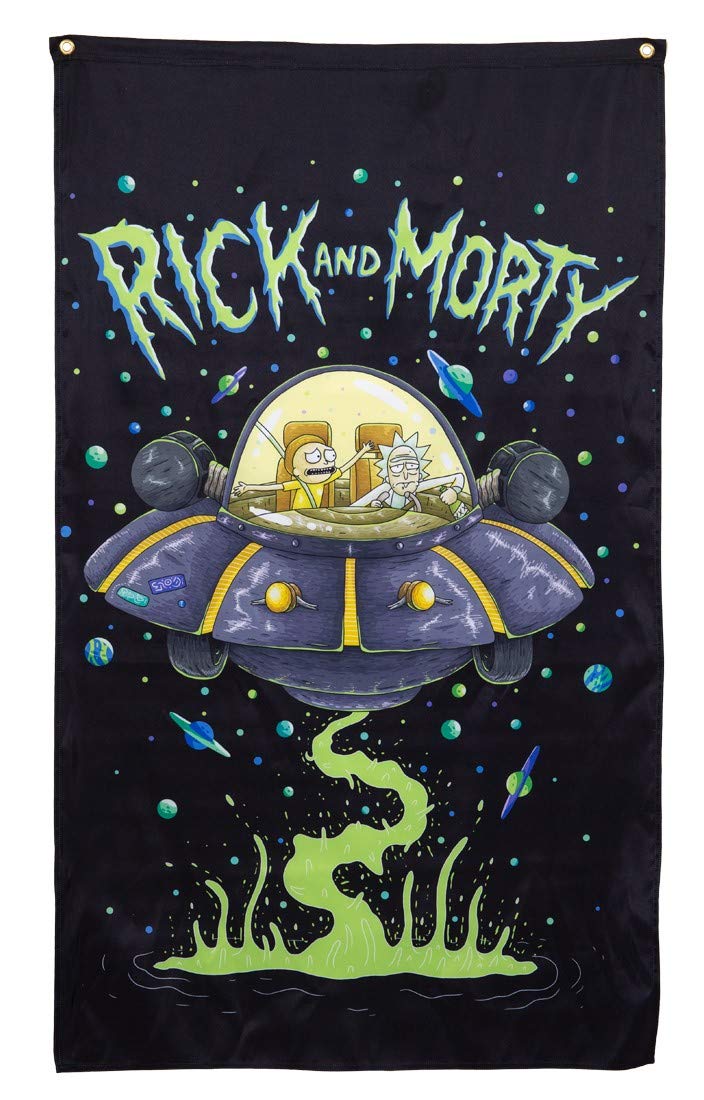 Calhoun Rick and Morty Indoor Wall Banner (30" by 50") (Space Cruiser)