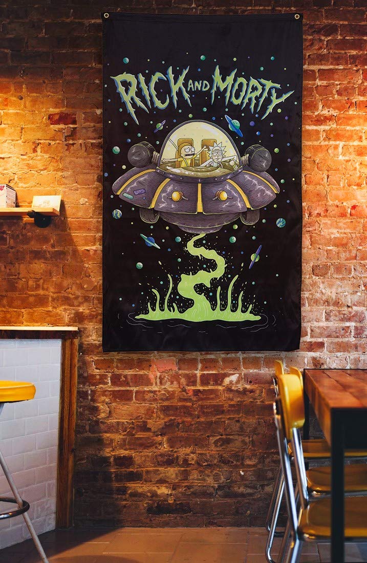 Calhoun Rick and Morty Indoor Wall Banner (30" by 50") (Space Cruiser)