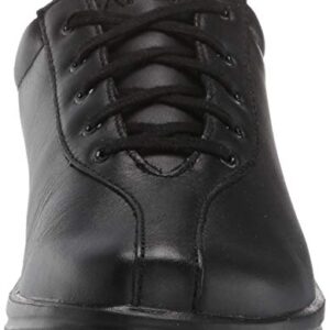 Apex Women's Liv Leather Lace-Up Black Sneaker, 8.5 X-Wide