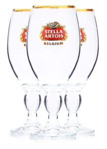 tanwater stella artois - juego de 3 vasos de cerveza (tamaño grande, 40 cl)