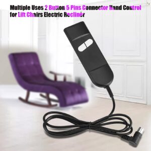 FTVOGUE Electric Recliner Connector Multiple Uses 2 Button 5 Pins Hand Control for Lift Chairs