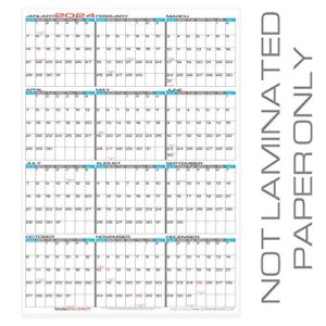 JJH Planners - Paper - 24" X 17" Medium 2024 Wall Calendar - Vertical 12 Month Yearly Annual Planner (P-24v-24x17)