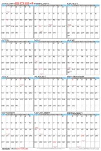 jjh planners - laminated - 24" x 36" large 2024 erasable wall calendar - vertical 12 month yearly annual planner (24v-24x36)