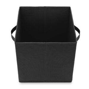 Casafield Set of 6 Collapsible Fabric Cube Storage Bins, Black - 11" Foldable Cloth Baskets for Shelves, Cubby Organizers & More