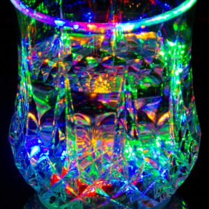 Liquid Activated Multicolor LED Glasses ~ Fun Light Up Drinking Tumblers - 6 oz. - Set of 4