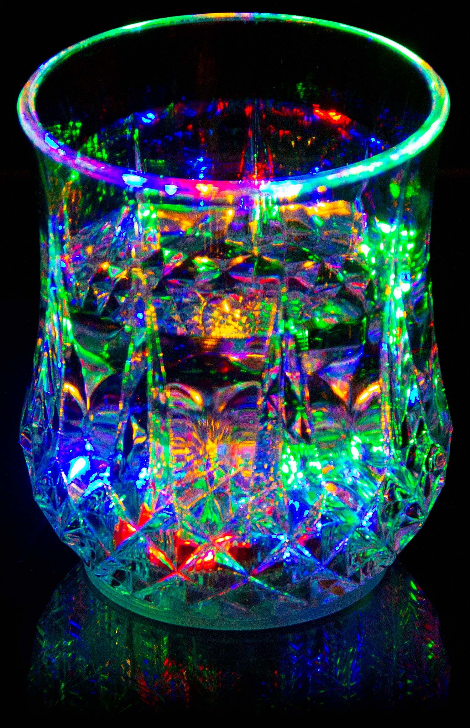 Liquid Activated Multicolor LED Glasses ~ Fun Light Up Drinking Tumblers - 6 oz. - Set of 4