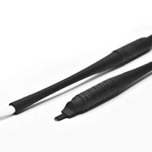 PACK Of 10 Mellie's Signature Microblading Disposable Pen - U SHAPE .18mm - Sterile - Sharp Blade & Non Slip Grip With Pigment Sponge - 18U Microblading Needles