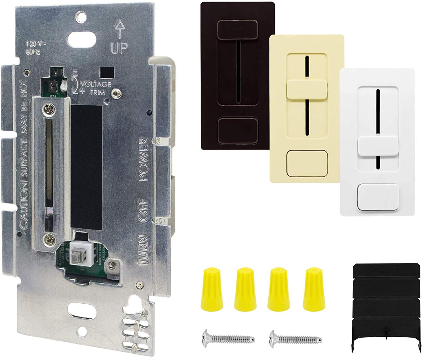 HitLights Dimmable Driver and Dimmer Switch Single Integrated Unit, EZDim 120V AC – 12 V DC 40Watt Wall Dimmer Switch Compatible with Most Solid Color 12V DC Tape Lights and Fixtures, UL Listed