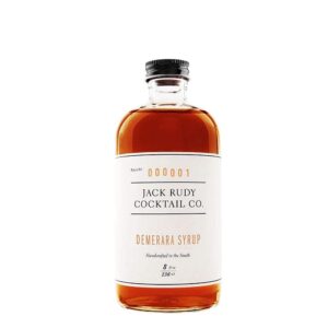 jack rudy cocktail demerara syrup (8 ounce) | amber demerara sugar | syrup for cocktail mixers, coffee, and desserts |