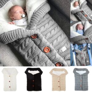 Newborn Baby Swaddle Blanket Fleece Stroller Wrap Nap Blanket Plus Velvet,Baby Kids Toddler Thick Knit Soft Warm Blanket Swaddle Sleeping Bag Sleep Sack Stroller