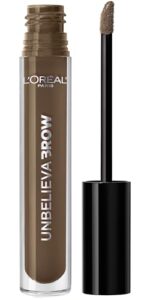l'oreal paris unbelieva-brow longwear waterproof tinted brow gel, smudge-resistant, transfer- proof, quick drying, easy and quick application with precise brush, brunette, 0.15 fl. oz.