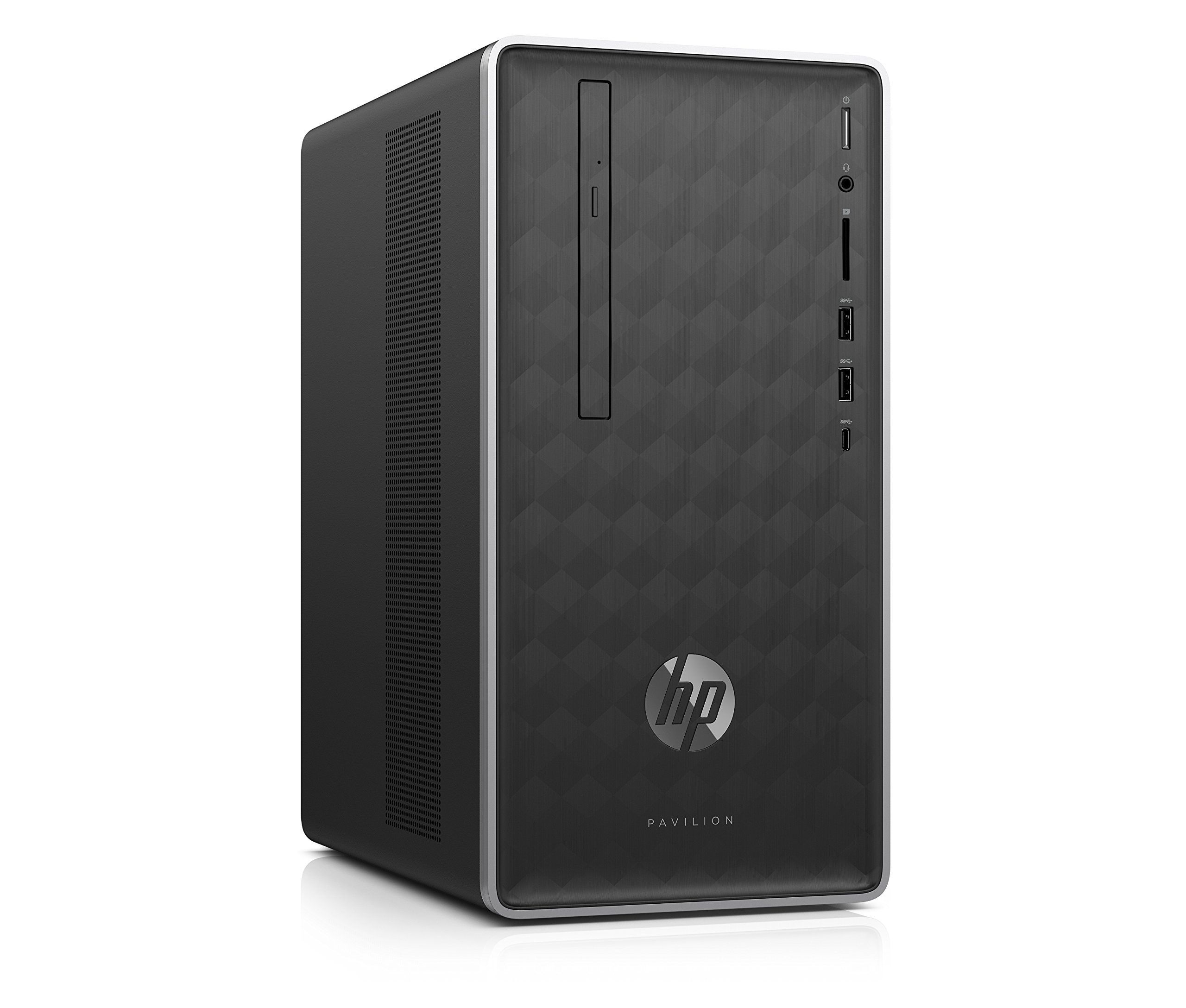 HP 590-p0033w Pavilion Desktop i3-8100 3.6GHz 4GB RAM 1TB HDD Win 10 Home Ash Silver