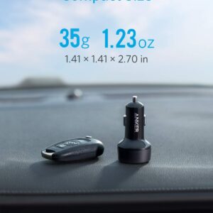 USB C Car Charger, Anker 30W 2-Port Type C Fast Car Charger with 18W Power Delivery and 12W PIQ, PowerDrive PD 2 with LED for iPhone 15/15 Pro/Pro Max / 14/13 / 12/11, Pixel, iPad, and More