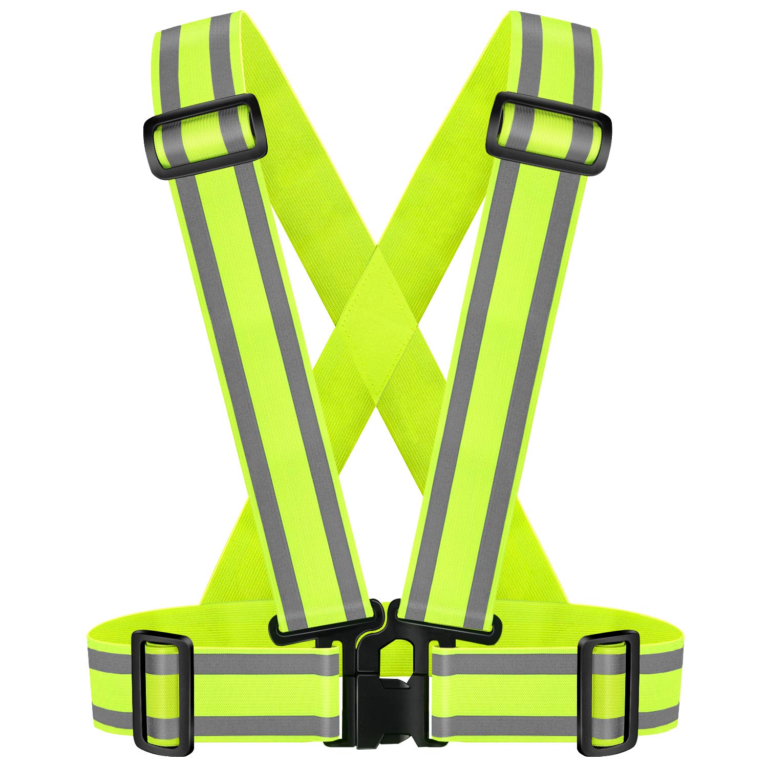 IDOU High Visibility Reflective Safety Vest, Lightweight,Adjustable & Elastic, Hi Vis Running Gear for Walking,Cycling,Construction Workers,Men,Women