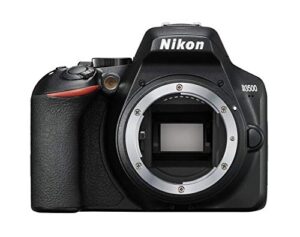 nikon d3500 24.2mp dx-format dslr digital camera (body only) - (black) - (japan import)