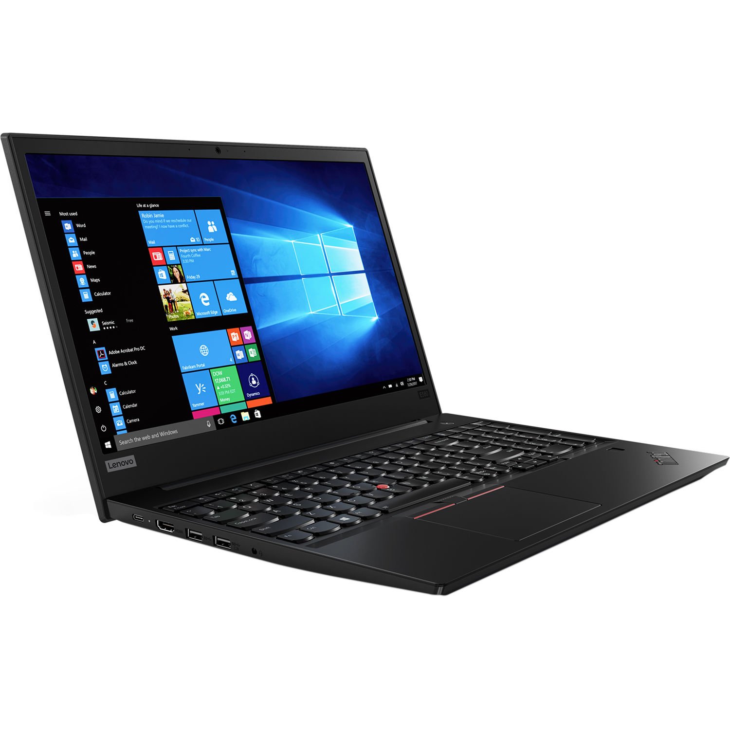 Lenovo ThinkPad E580 15.6 inch High Performance Business Laptop, Intel Core i5 7th Gen, 16GB DDR4, 512GB SSD, DVDRW, WiFi, Gigabit LAN, HDMI, USB C, Fingerprint Reader, Windows 10 Pro, Thin and Light