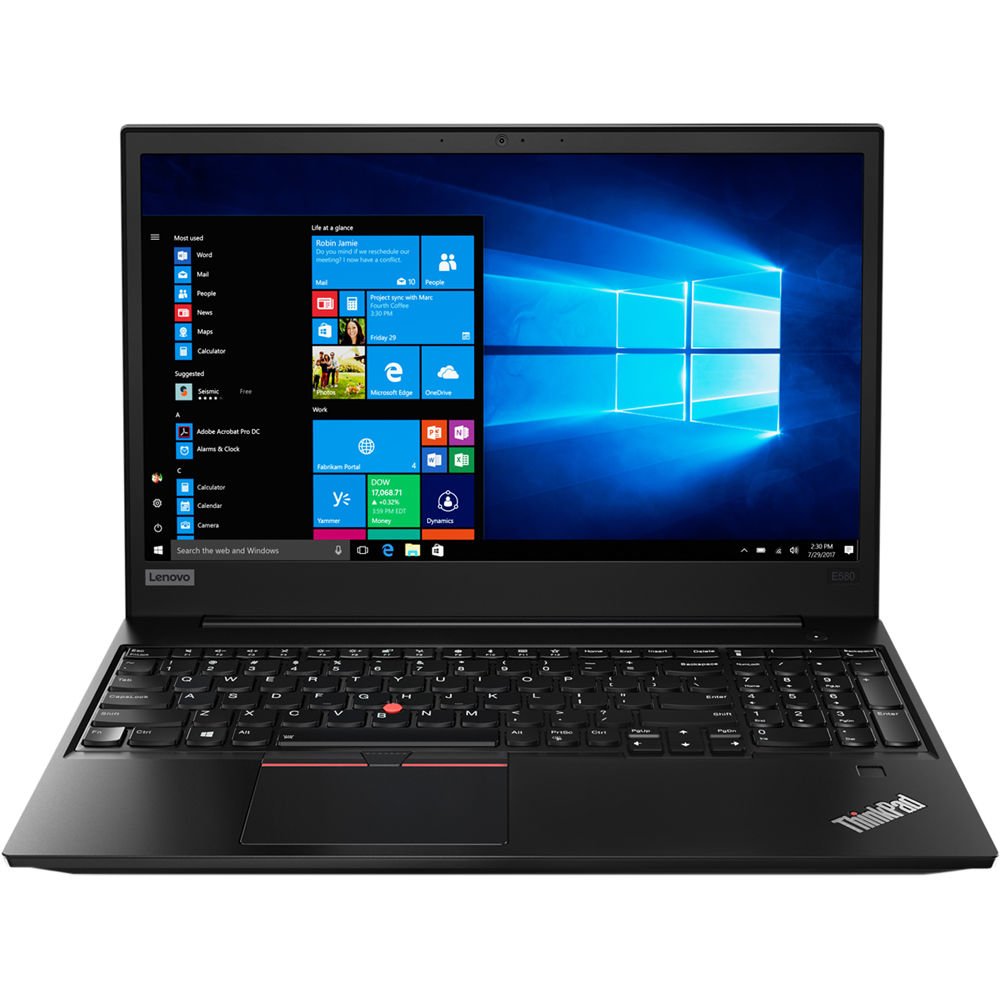 Lenovo ThinkPad E580 15.6 inch High Performance Business Laptop, Intel Core i5 7th Gen, 16GB DDR4, 512GB SSD, DVDRW, WiFi, Gigabit LAN, HDMI, USB C, Fingerprint Reader, Windows 10 Pro, Thin and Light