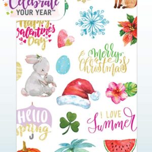 Paper House Productions Seasonal 30 Sheet Planner Sticker Book, Colors May Vary