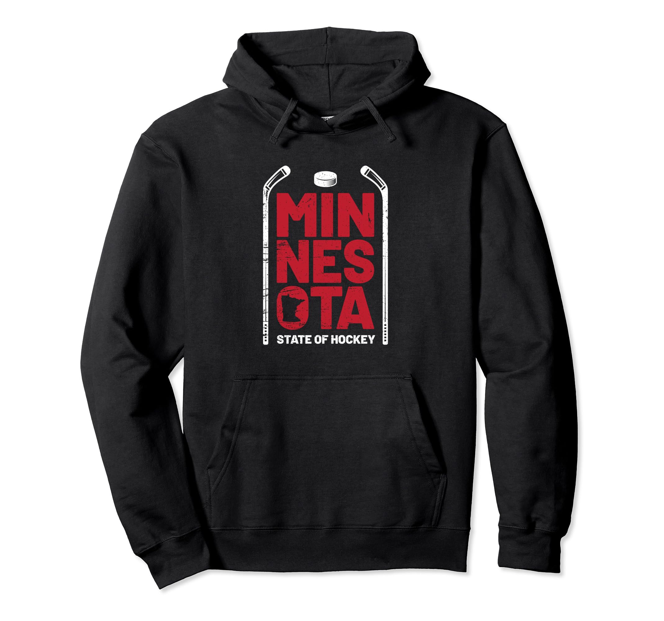 Minnesota State Of Hockey Sweatshirt Hoodie MN State Map