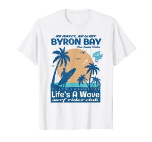 byron bay new south wales australia surf rider club t-shirt t-shirt
