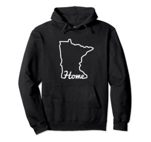 minnesota home mn state map minnesotan sweatshirt hoodie