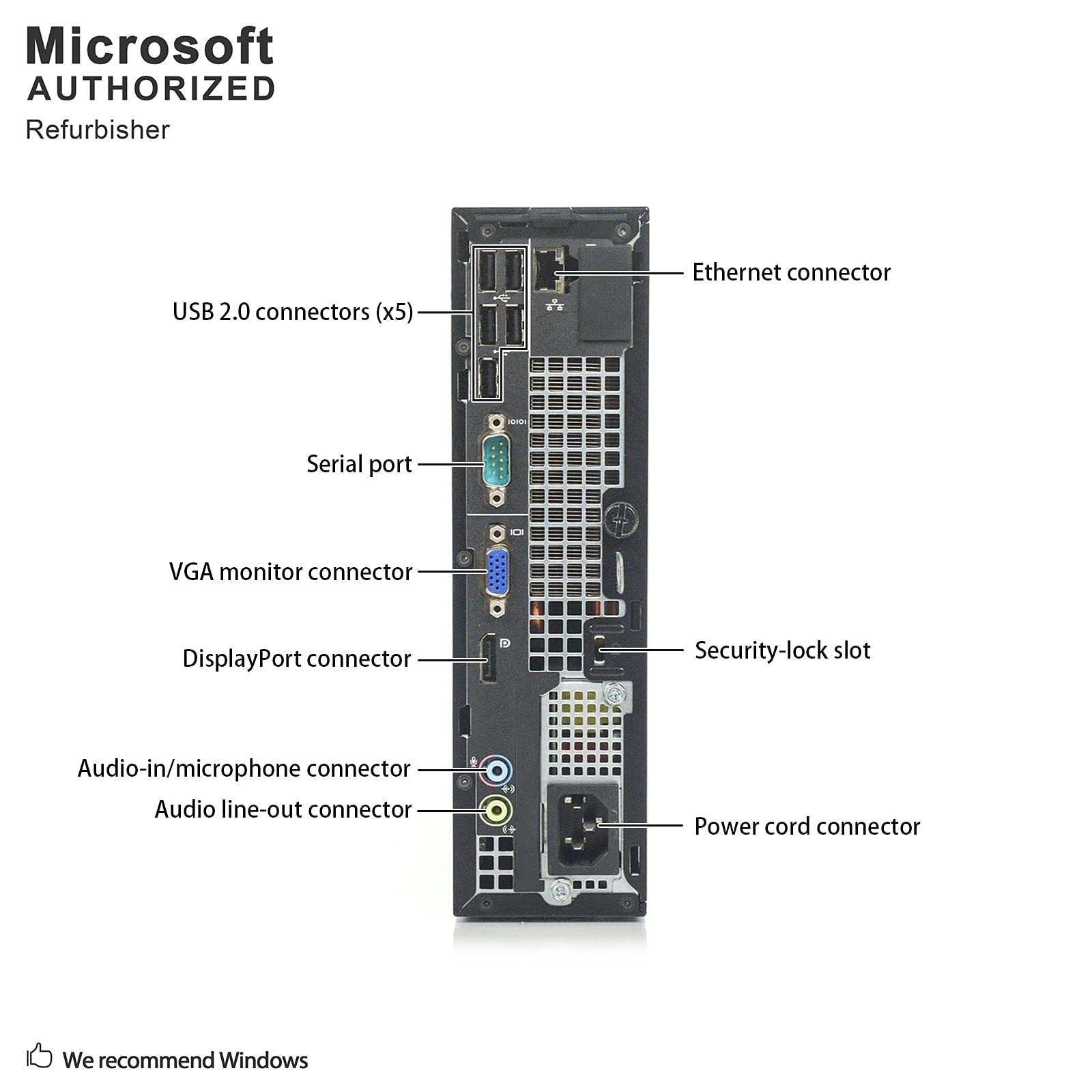 Dell OptiPlex 990 USFF Desktop Computer PC, Intel Quad Core i7-2600S up to 3.8GHz, 16G DDR3, 256G SSD, WiFi, BT, DP, VGA, Windows 10 Pro 64 Bit-Multi-Language Supports English/Spanish/French(Renewed)