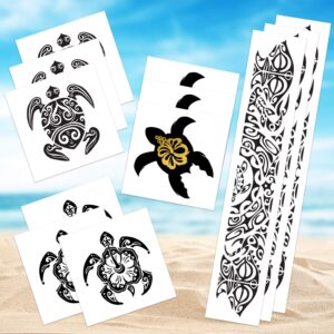 turtle trio pack temporary tattoos (pack of 12) | skin safe | made in the usa | removable