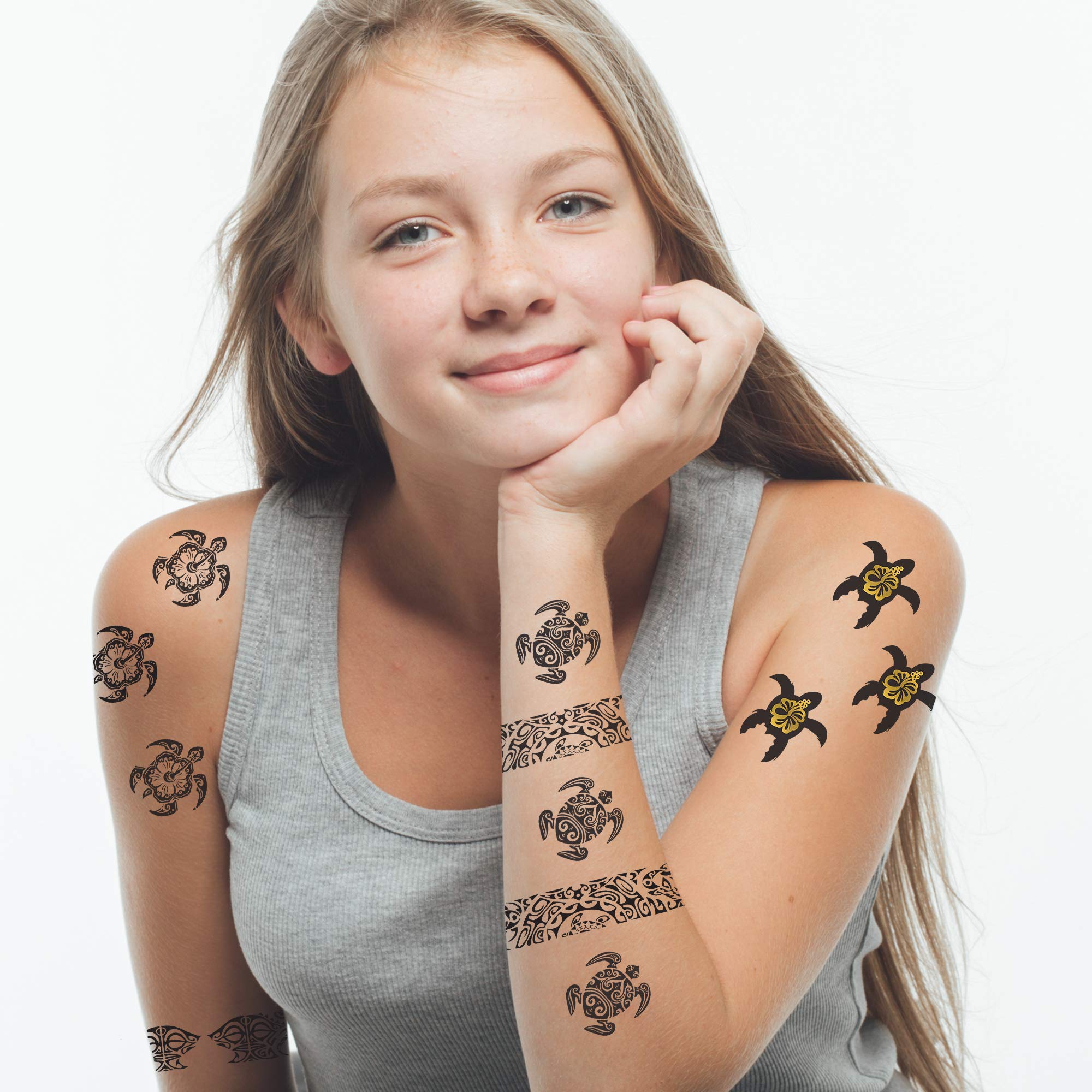 Turtle Trio Pack Temporary Tattoos (Pack of 12) | Skin Safe | MADE IN THE USA | Removable