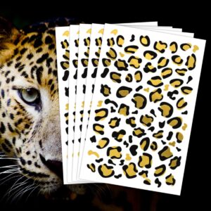 fashiontats gold leopard print temporary tattoos | 5 pack | made in the usa | skin safe | removable