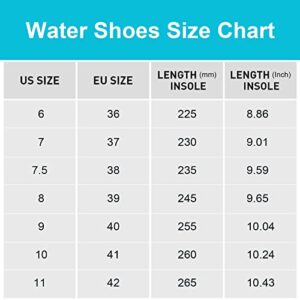 HIITAVE Womens Aqua Beach Water Shoes Quick Dry Barefoot Swim Socks for Surf Pool River Walking Diving Water Sports Fushia W9/M8