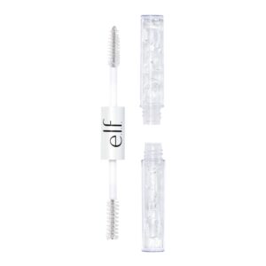 e.l.f. clear brow & lash mascara, dual-sided clear brow gel & mascara, long-wear conditioning formula, 0.084 fl oz