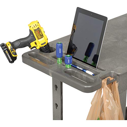 Global Industrial Plastic 2 Flat Shelf Service & Utility Cart, 38” x 17-1/2”, 5" Rubber Casters