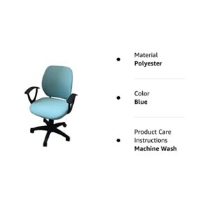 Flexible Computer Chair Cover Office Swivel Chair Cover- Protective & Stretchable Universal Chair Covers Stretch Rotating Chair Slipcover (Blue)