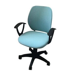flexible computer chair cover office swivel chair cover- protective & stretchable universal chair covers stretch rotating chair slipcover (blue)