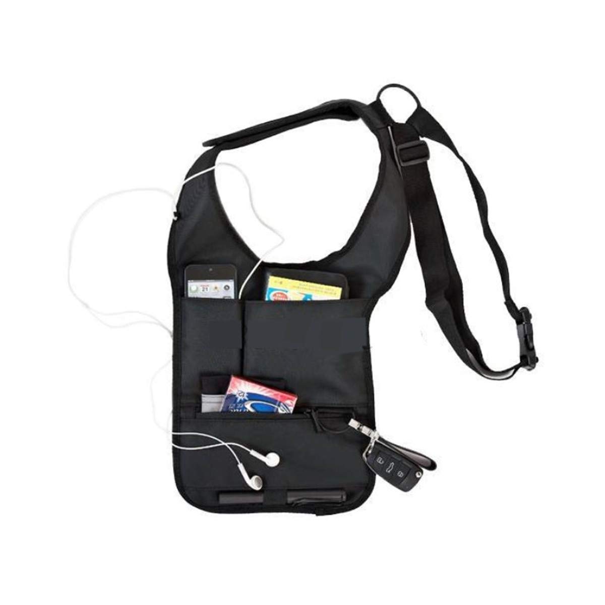 Cozylkx Black Anti-Thief Inspector Shoulder Bag Hidden Bag Hidden Underarm Backpack