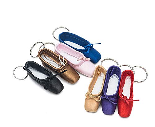 WENDYWU Fashion Ballet Shoes Key Chain Ballrian Pointe Shoes Car Bag Chain for Girls and Womens (Pink)