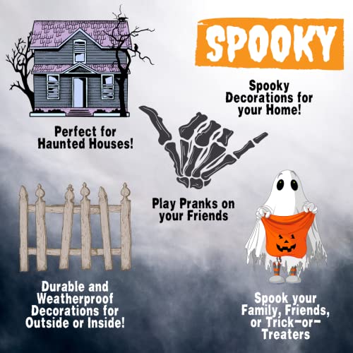 Halloween Animal Skeleton 5 Pack Decorations-9"-15" Each-Weather Resistant Yard Fall Decorations-Graveyard Prop for Haunted House Party Decor and Indoor/Outdoor Use, School Classroom Decoration