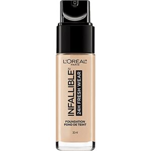 l'oreal paris makeup infallible up to 24 hour fresh wear lightweight foundation, true beige, 1 fl oz.