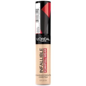 L'Oreal Paris Makeup Infallible Full Wear Waterproof Matte Concealer, Full Coverage, Fawn, 0.33 fl. oz.