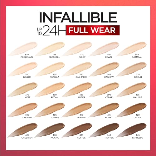 L'Oreal Paris Makeup Infallible Full Wear Waterproof Matte Concealer, Full Coverage, Ivory, 0.33 fl. oz.